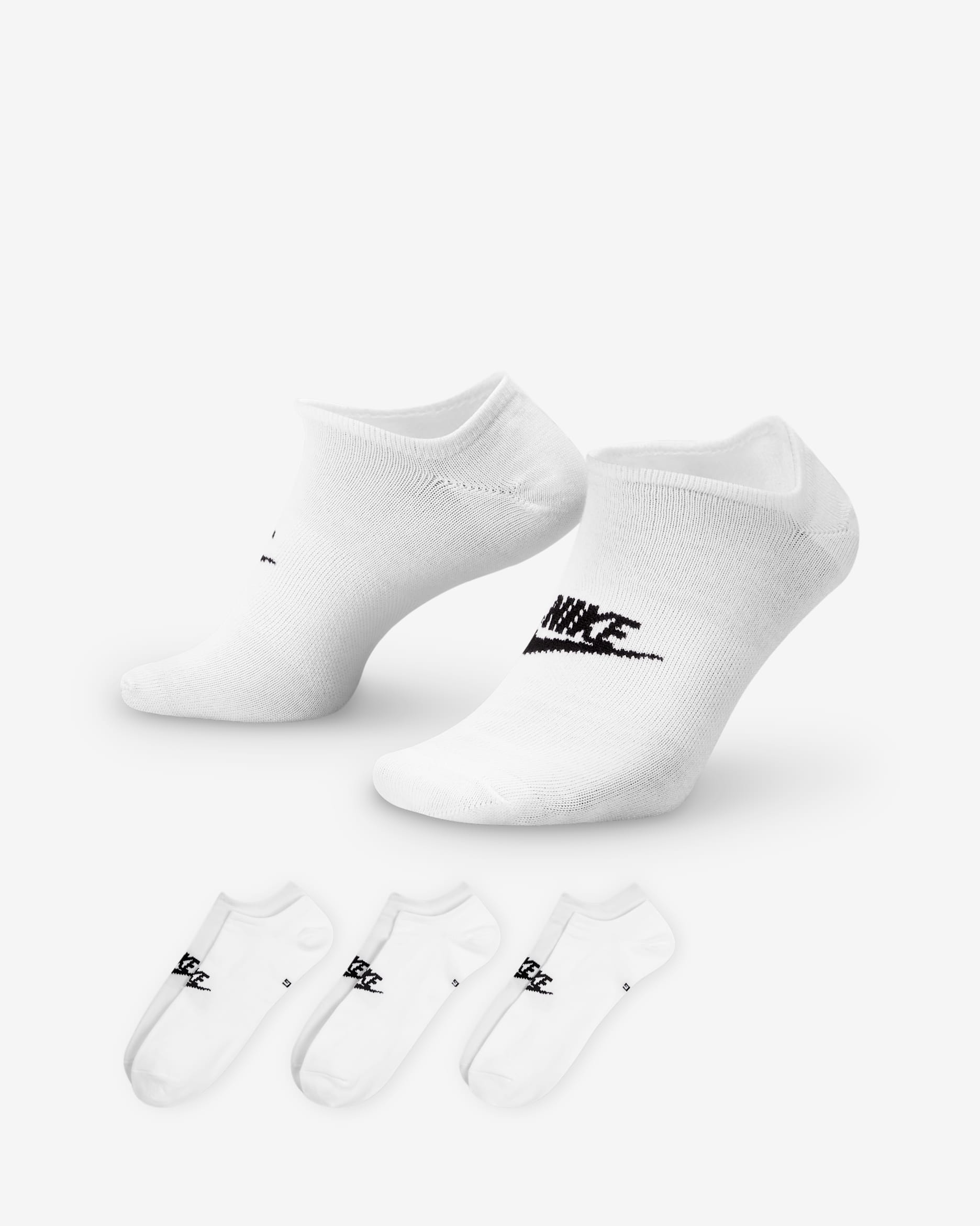 Nike Sportswear Everyday Essential No-Show Socks (3 Pairs). Nike ID